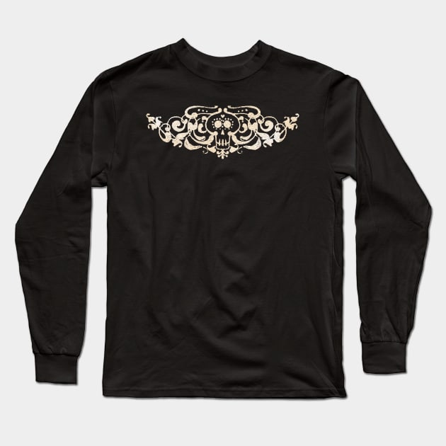 Dia de los Muertos Skeleton Design Long Sleeve T-Shirt by Heyday Threads